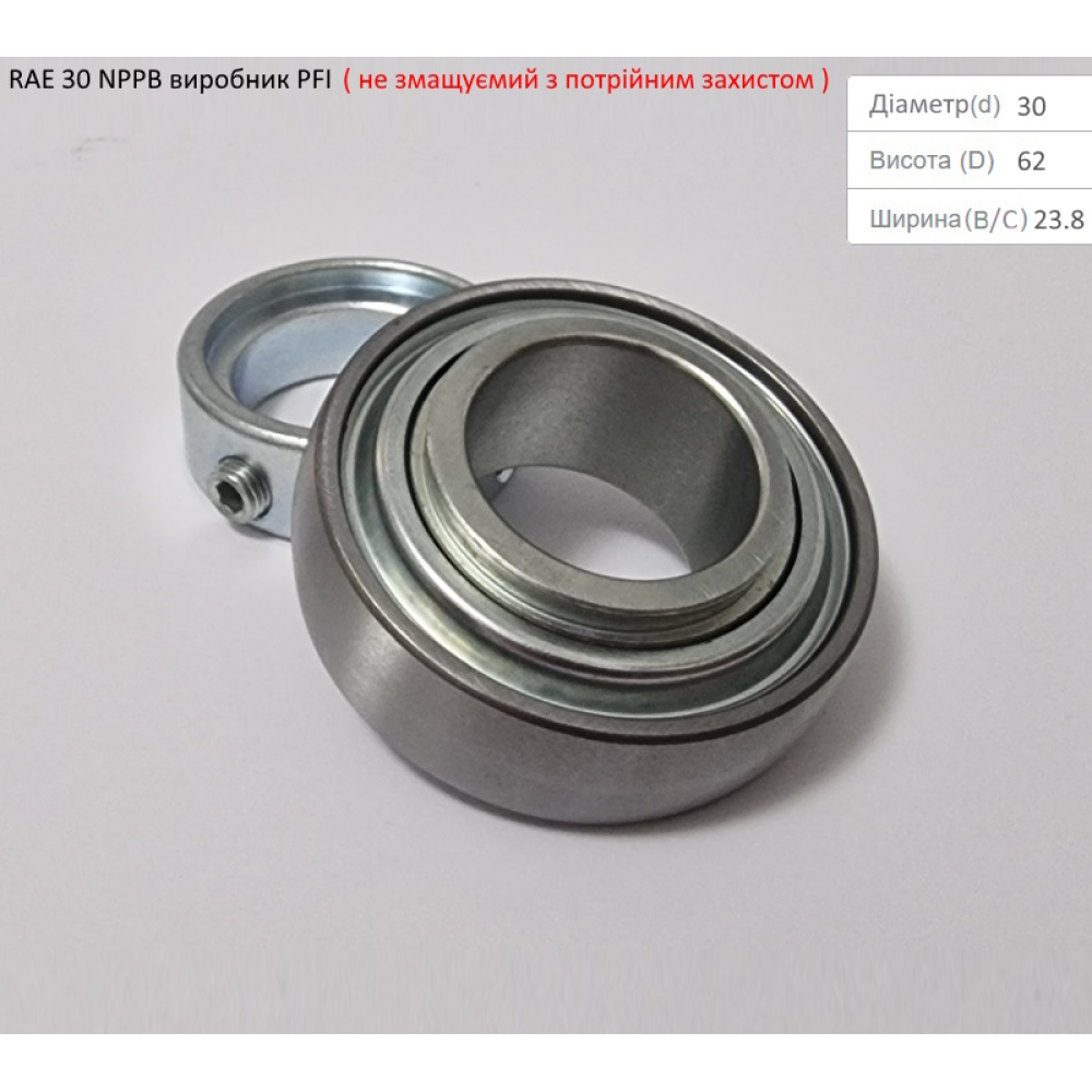 RAE 30 NPPB підшипник PFI-США (не змащуємий - з посиленим захистом)