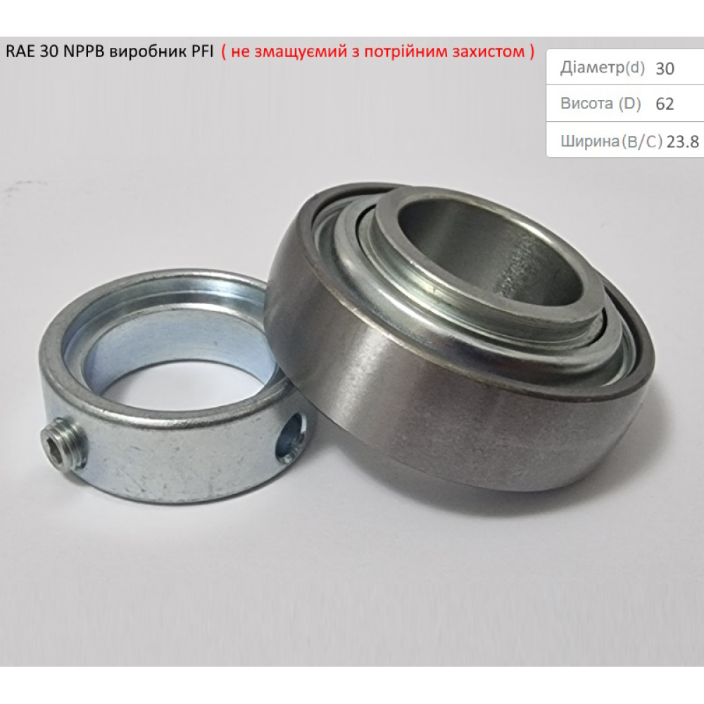 RAE 30 NPPB підшипник PFI-США (не змащуємий - з посиленим захистом)