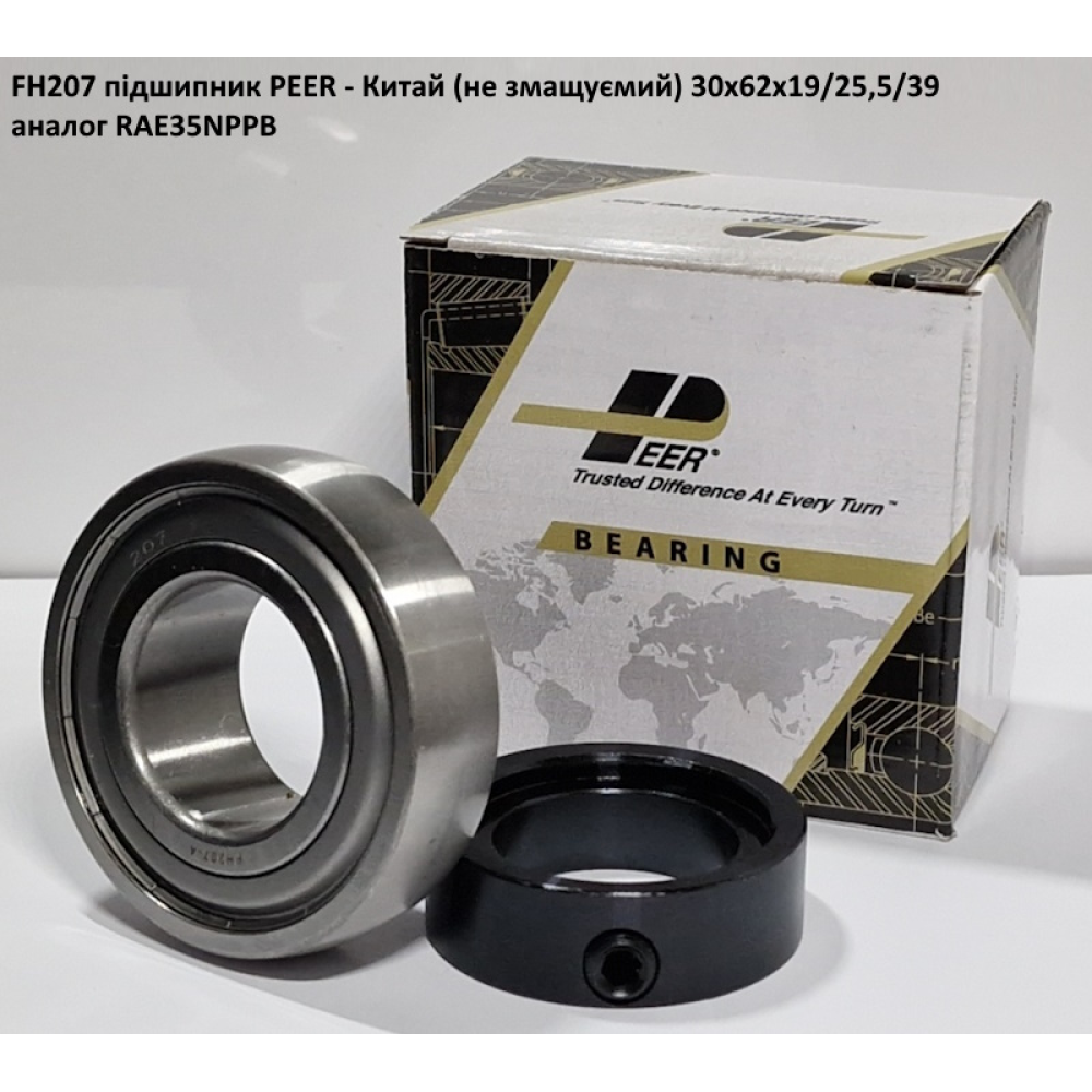 FH207 підшипник PEER - Китай (не змащуємий) 35х72х19