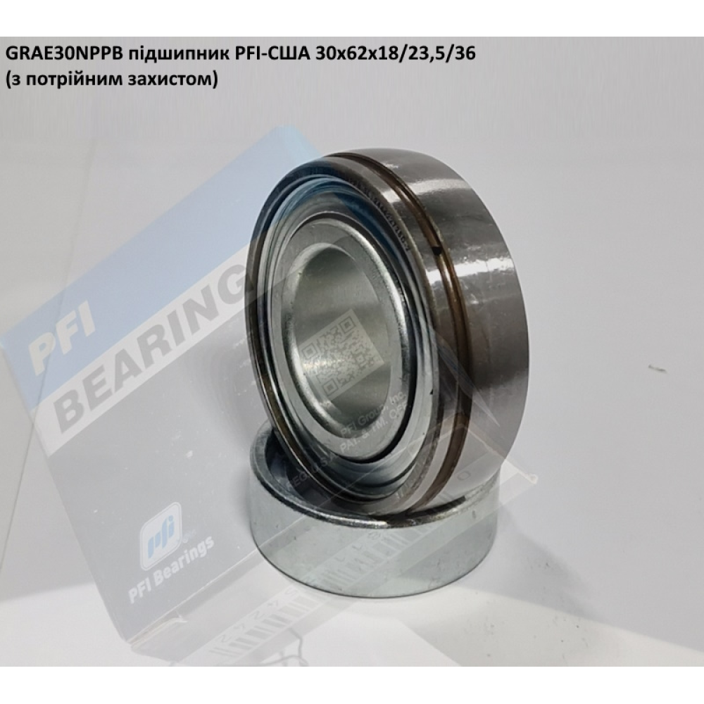 GRAE30NPPB підшипник PFI-США 30x62x18/23,5/36 (з потрійним захистом)