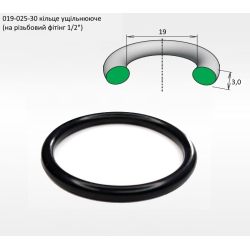 1/2" кільце на різьбовий фітінг 19х3,0 1/2" кільце на різьбовий фітінг 19х3,0