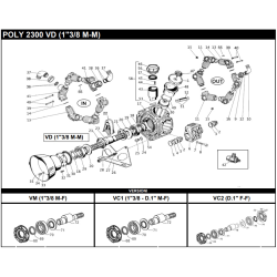 Запчастини на насос POLY-2300 Bertolini