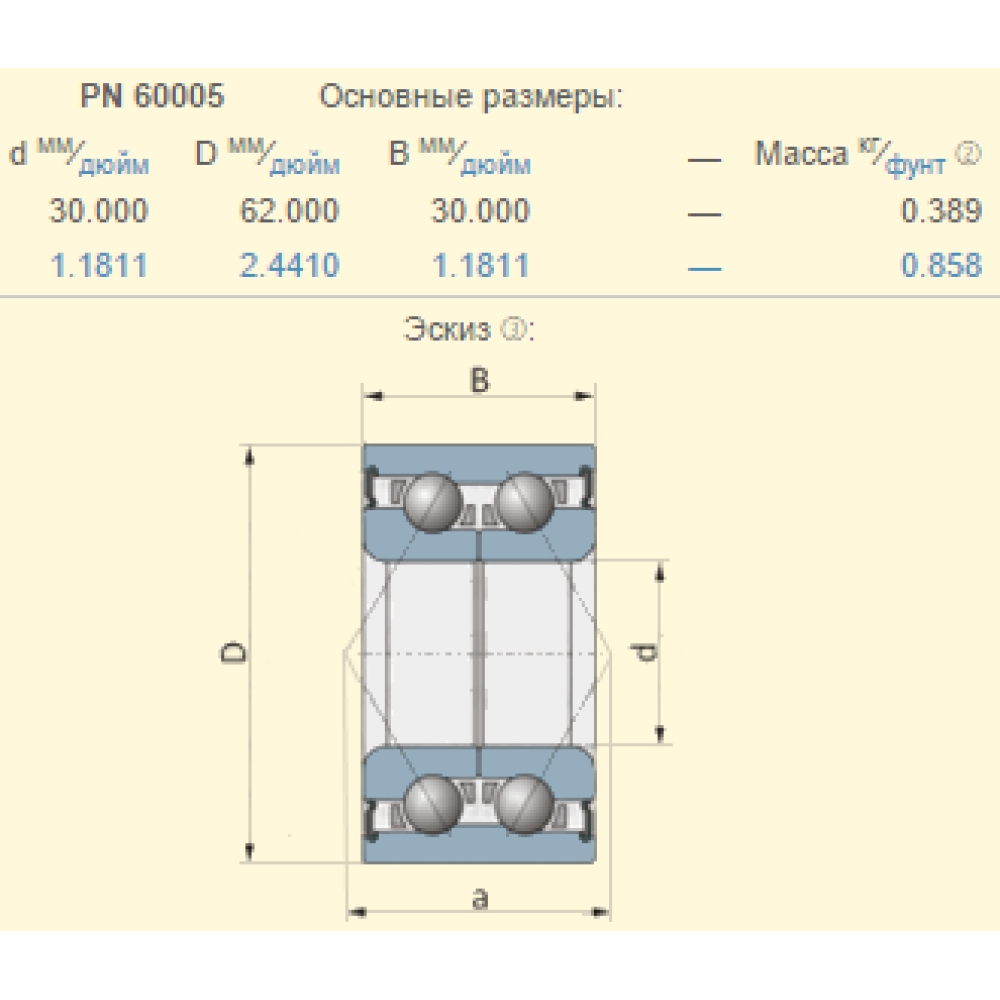 Підшипник Lemken 3198760 аналог PN60005