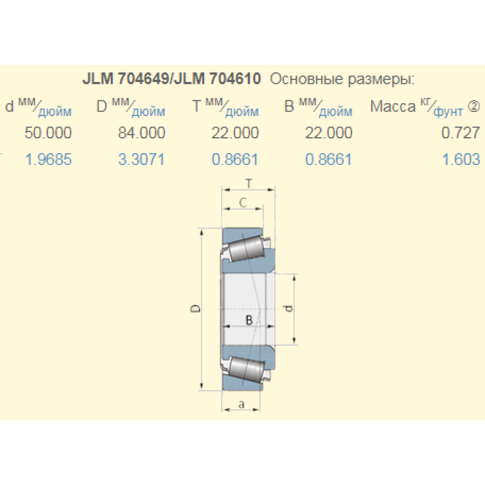 80796504 підшипники на жатку CASE 2030 аналог JLM704649/JLM704610 NTN