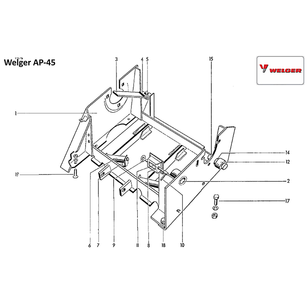 Стіл в“язального апарату (корпус) Welger AP- 45, 1115.29.01.00