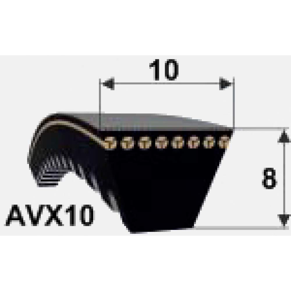 Ремінь зубчастий AVX10