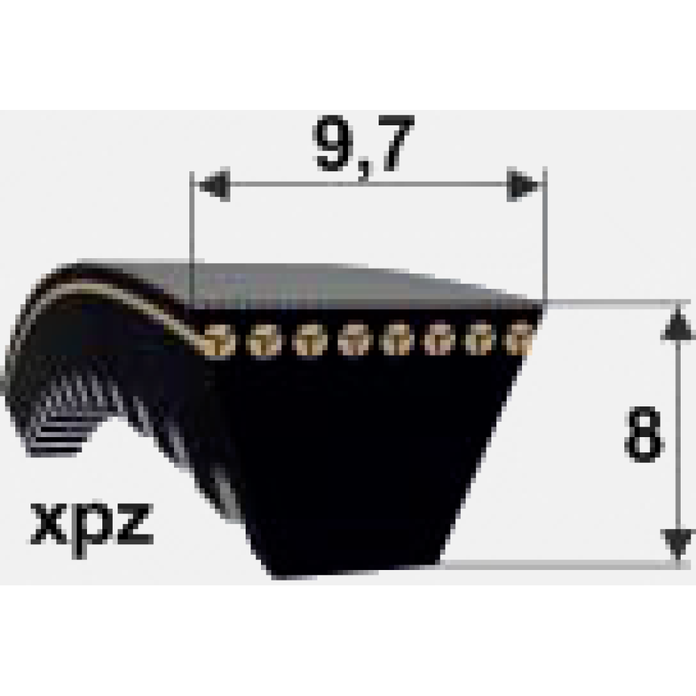 Ремінь зубчастий XPZ