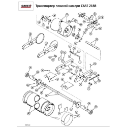 Ланцюг транспортера похилої камери CASE 2188, бічна 107871A1 