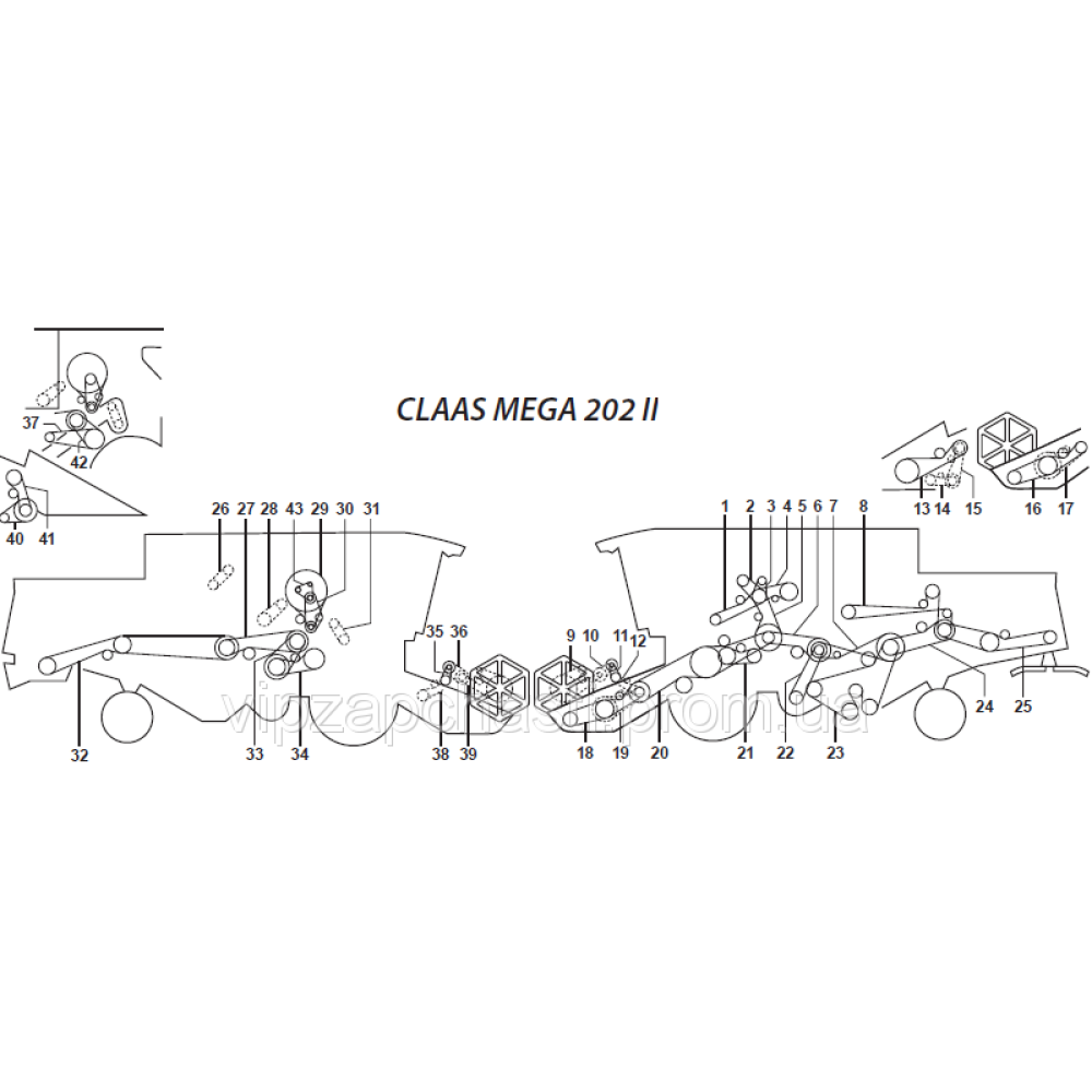 Ремені на комбайн Claas Mega 202 II