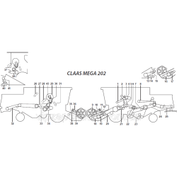 Ремені на комбайн Claas Mega 202
