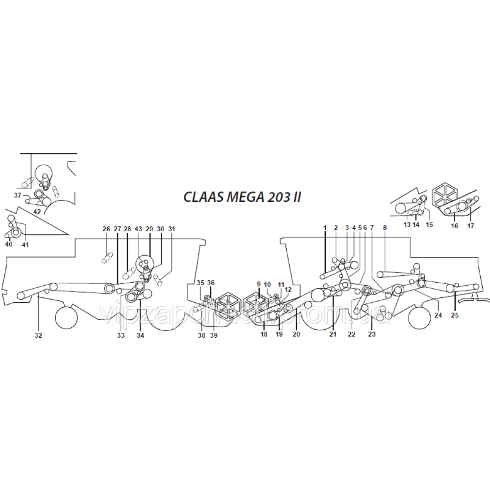 Ремені на комбайн Claas Mega 203 II