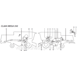 Ремені на комбайн Claas Mega 350