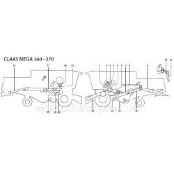 Ремені на комбайн Claas Mega 360