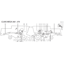 Ремені на комбайн Claas Mega 370