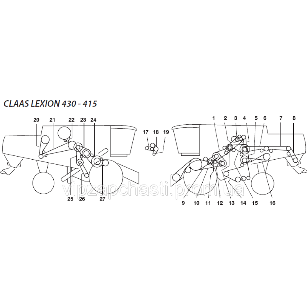 Ремни на комбайн Claas Lexion-415
