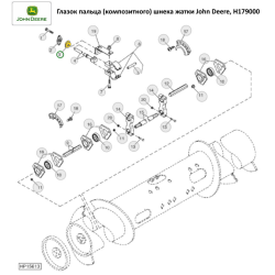 Глазок пальца (композитного) шнека жатки John Deere, H179000