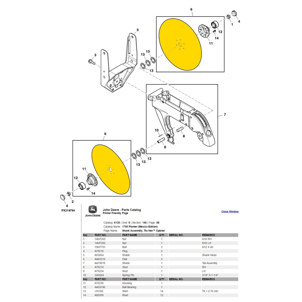 Диск John Deere AA65219