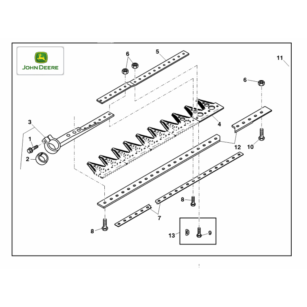 Болт сегмент John Deere H158341