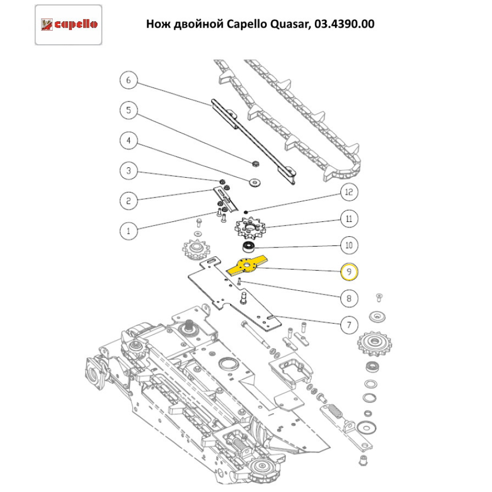 Ніж подвійний Capello Quasar, 03.4390.00