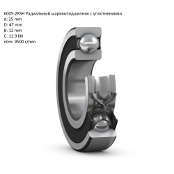 JD30543 підшипник 6005-2RS John Deere SKF