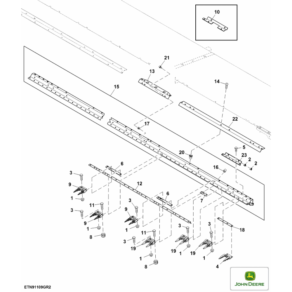 Палець подвійний шумгер John Deere, AXE37174 Z11785