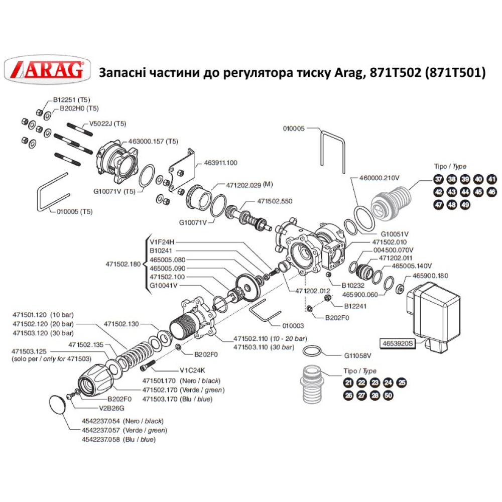 Регулятор тиску електричний Arag, 871T502 (871T501)