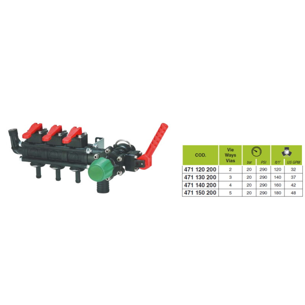 Секція регулятора тиску 3 секції (під скобу) T5M Arag 46305351
