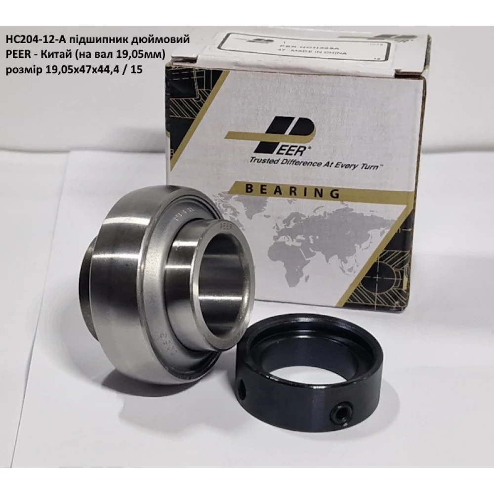 HC204-12-A підшипник дюймовий PEER - Китай (на вал 19,05мм)
