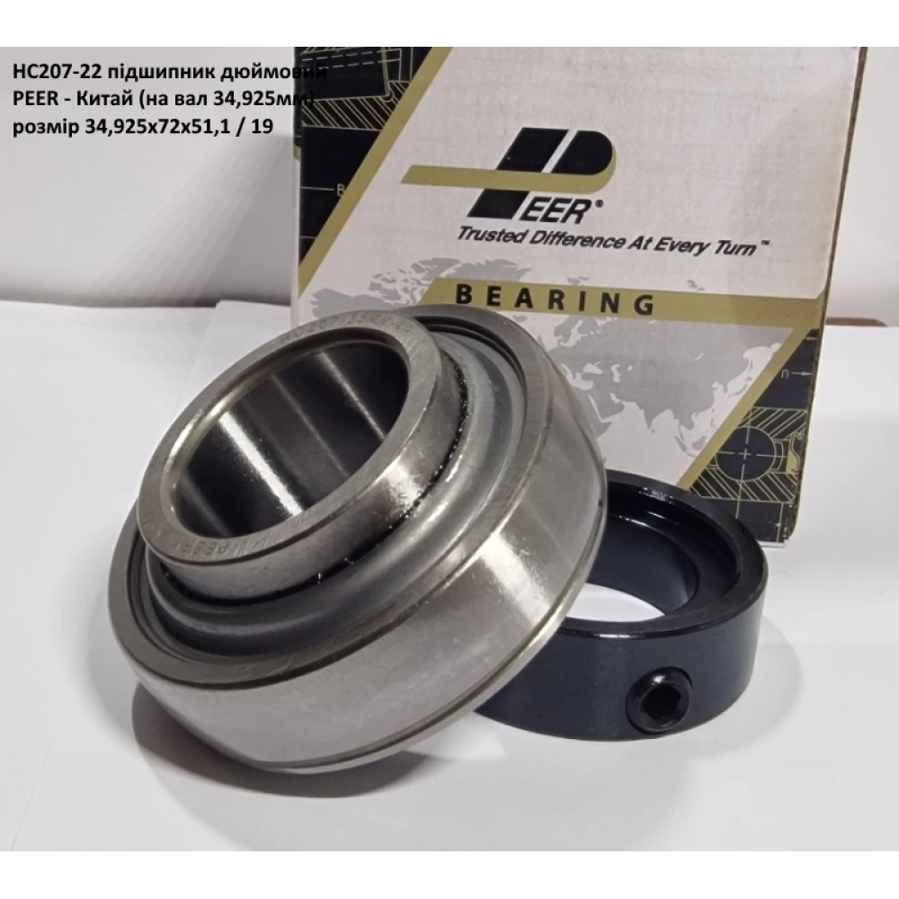 HC207-22 підшипник дюймовий PEER - Китай (на вал 34,925мм)