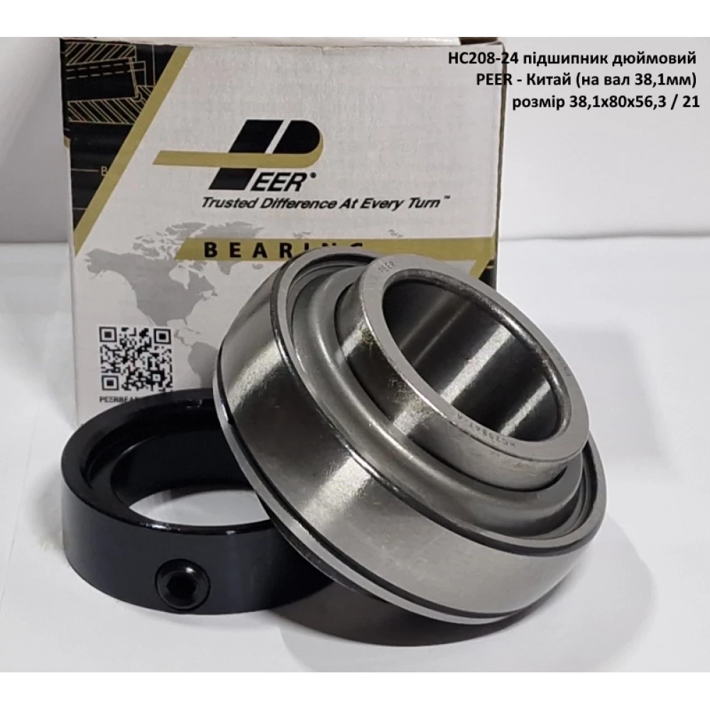 HC208-24 підшипник дюймовий PEER - Китай (на вал 38,1мм)