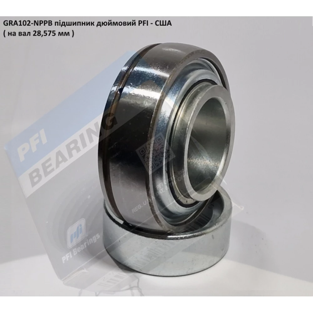 GRA102-NPPB підшипник дюймовий PFI - США ( на вал 28,575 мм )
