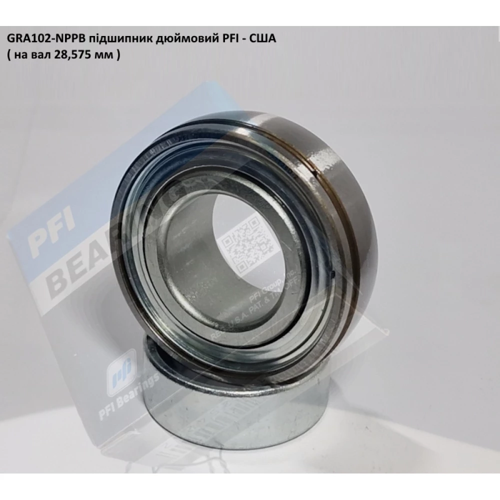 GRA102-NPPB підшипник дюймовий PFI - США ( на вал 28,575 мм )