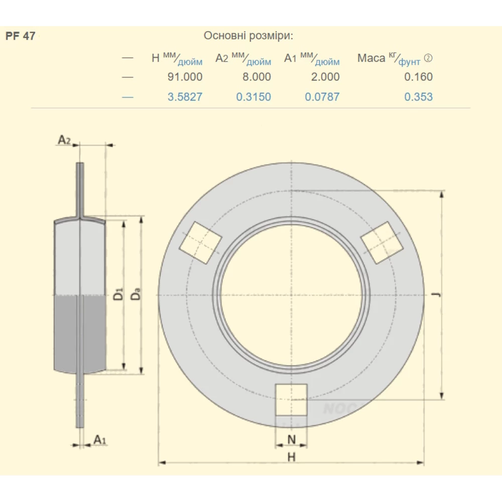 PF47 корпус (круглий) SKF - за 2шт