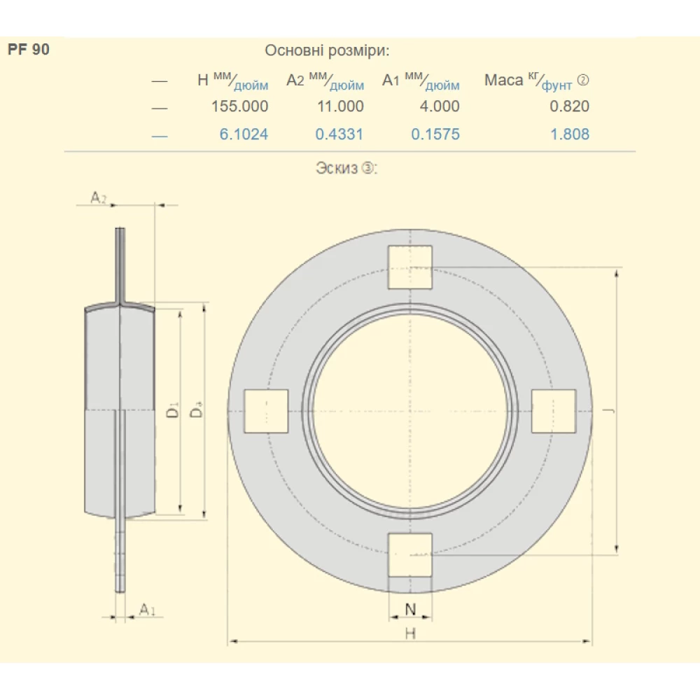 PF90 корпус (круглий) SKF - за 2шт