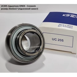 UC205 підшипник KINEX - Словакія 25х52х17 (підсилиний захист)