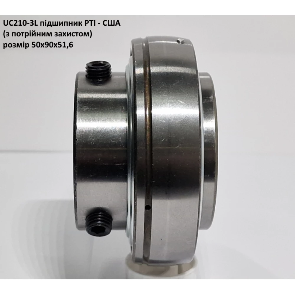 UC210-3L підшипник PTI - США 50х90х51,6 (з потрійним захистом)