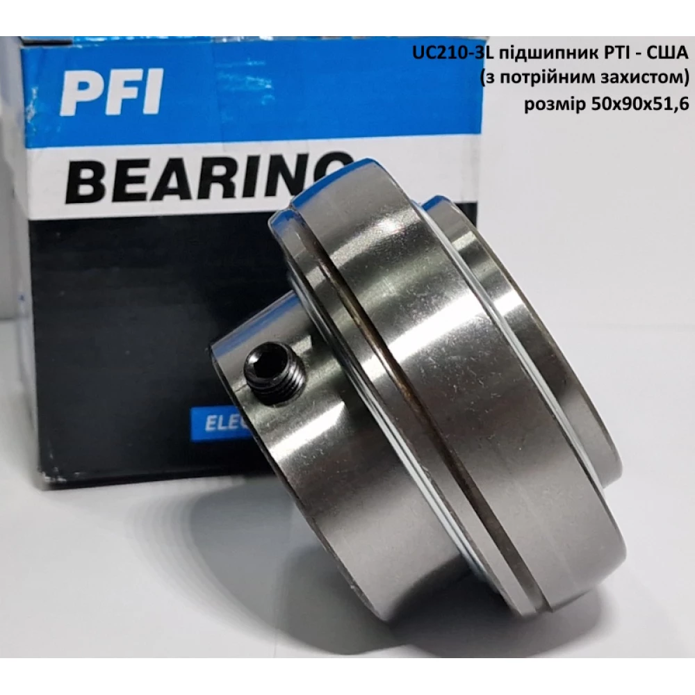 UC210-3L підшипник PTI - США 50х90х51,6 (з потрійним захистом)