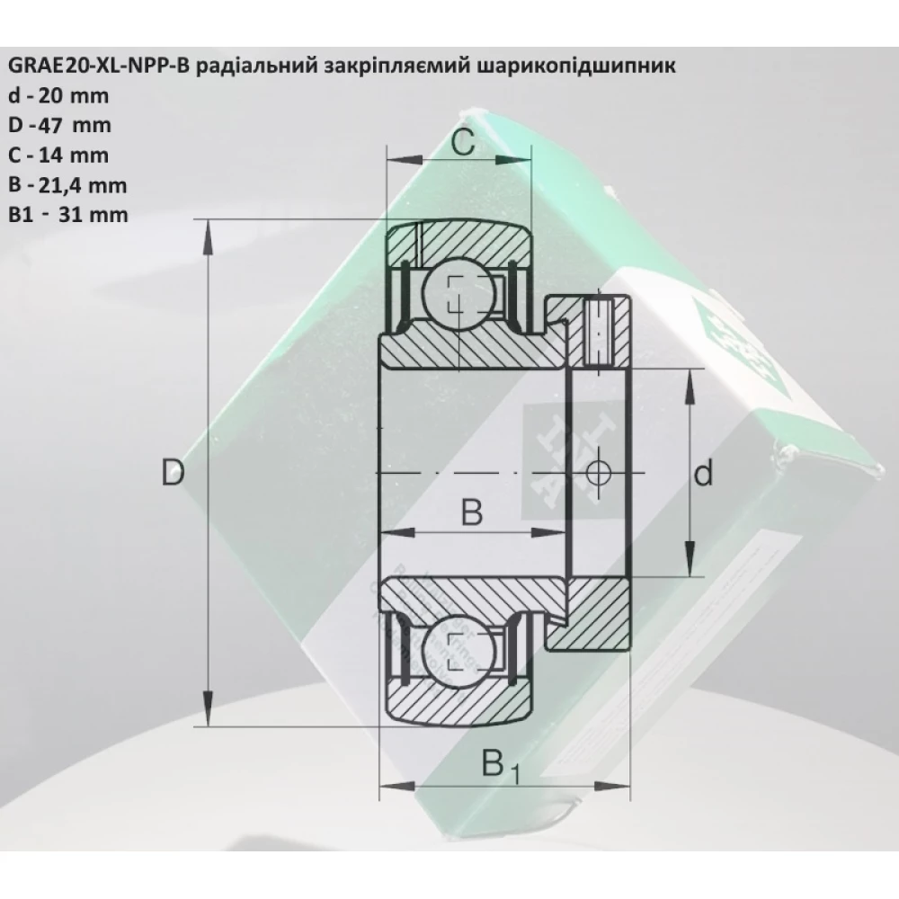 GRAE 20 NPPB підшипник INA-Германія 20х47х31