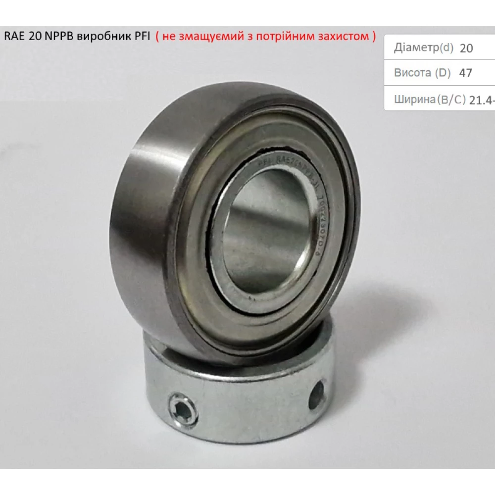 RAE 20 NPPB підшипник PFI-США (не змащуємий - з посиленим захистом)