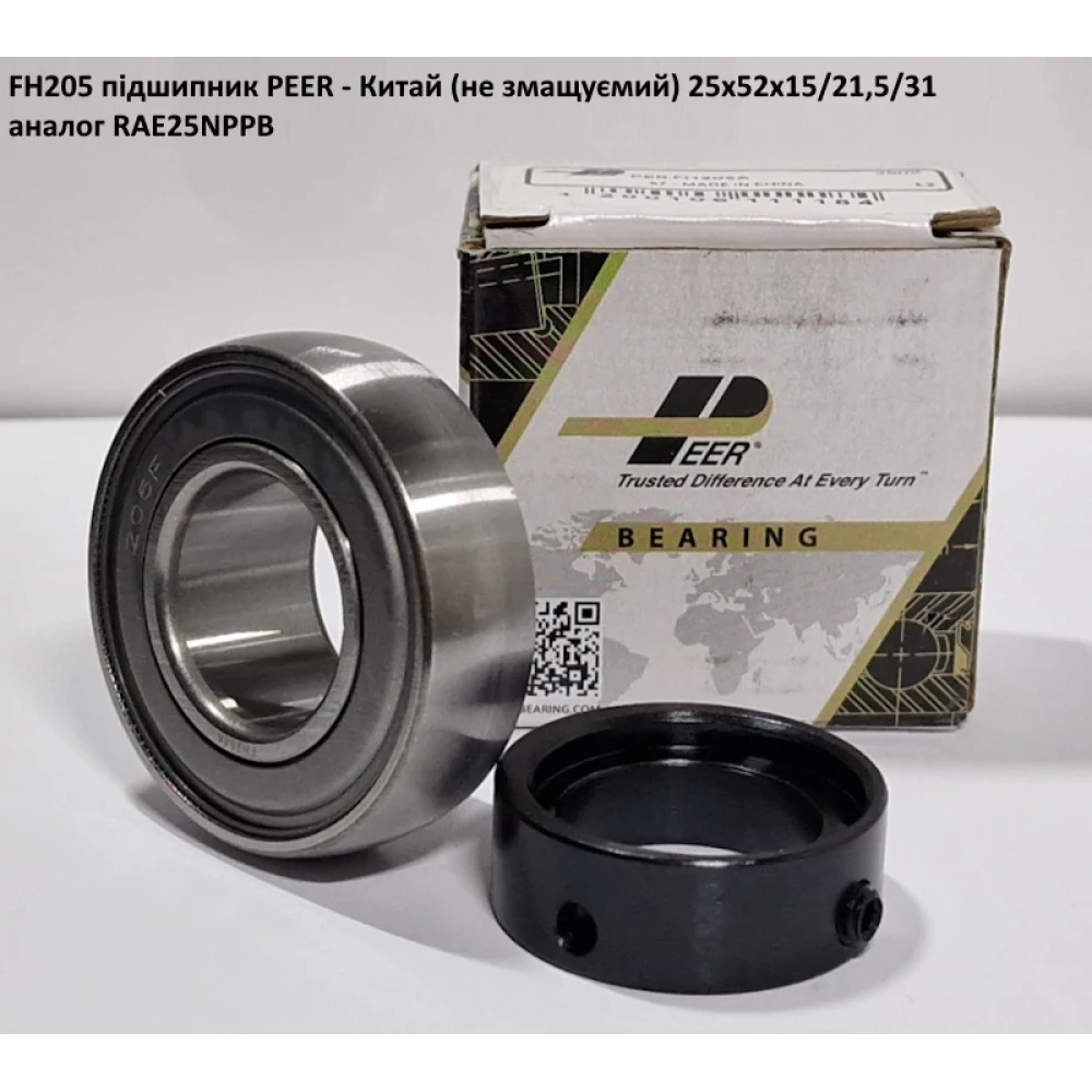 FH205 підшипник PEER - Китай (не змащуємий) 25х52х15