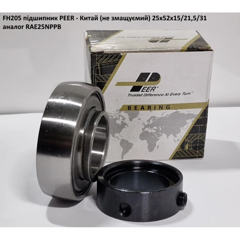 FH205 підшипник PEER - Китай (не змащуємий) 25х52х15