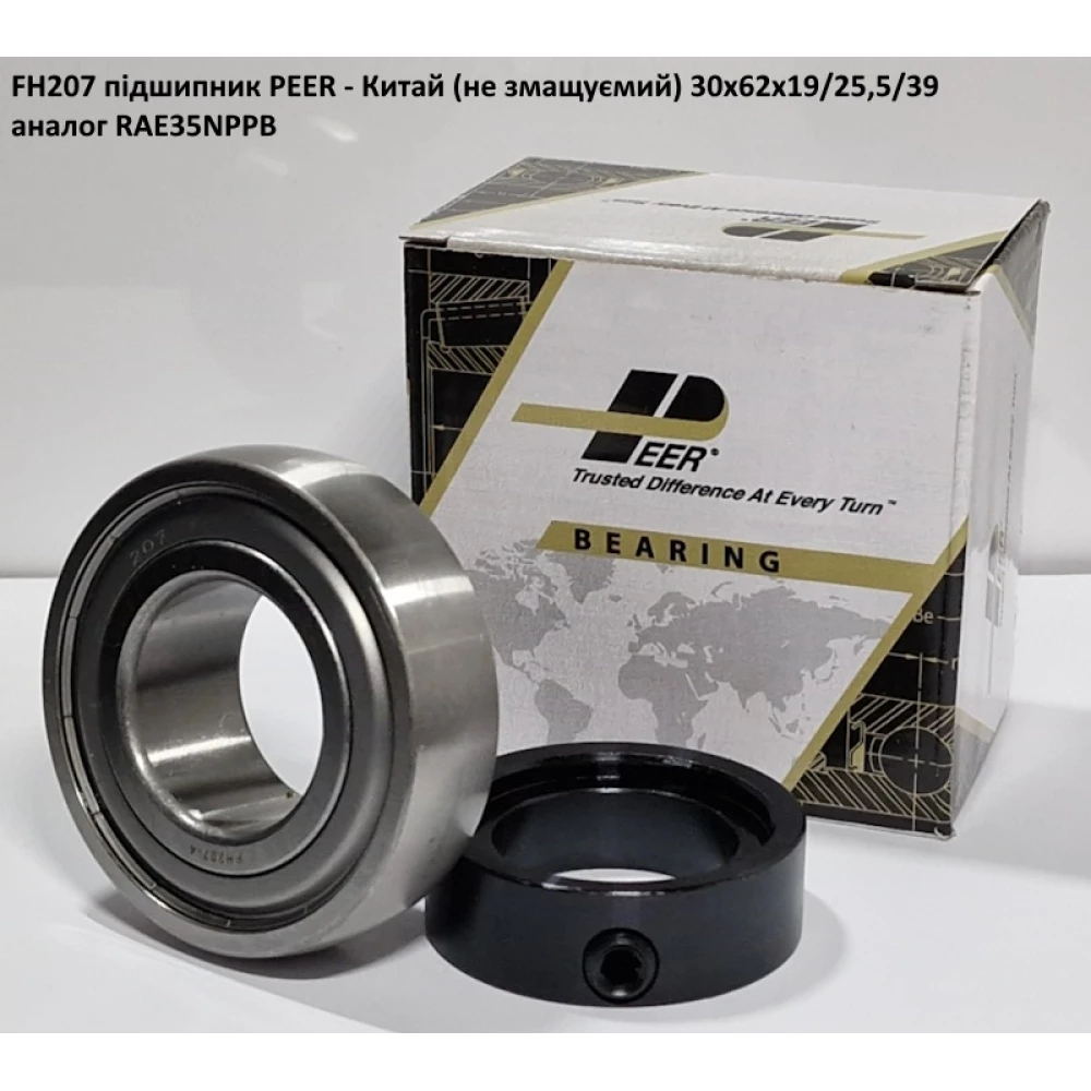 FH207 підшипник PEER - Китай (не змащуємий) 35х72х19