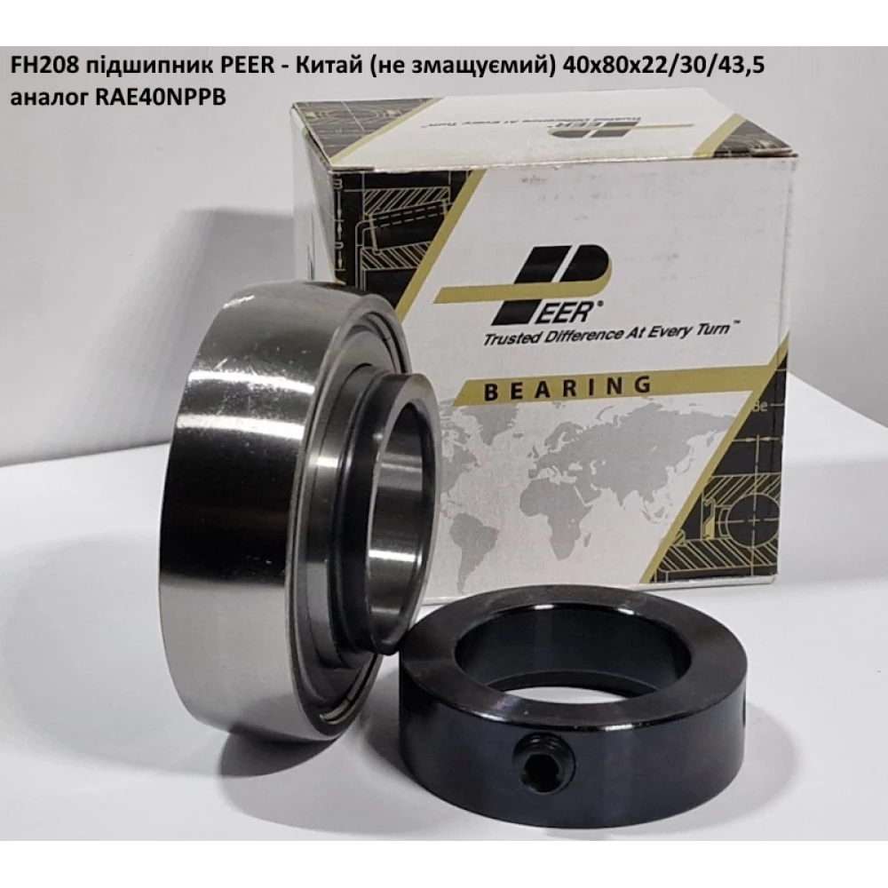 FH208 підшипник PEER - Китай (не змащуємий) 40х80х22