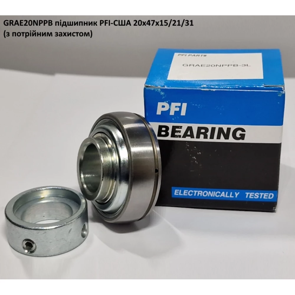 GRAE20NPPB підшипник PFI-США 20х47х15/21/31 (з потрійним захистом)