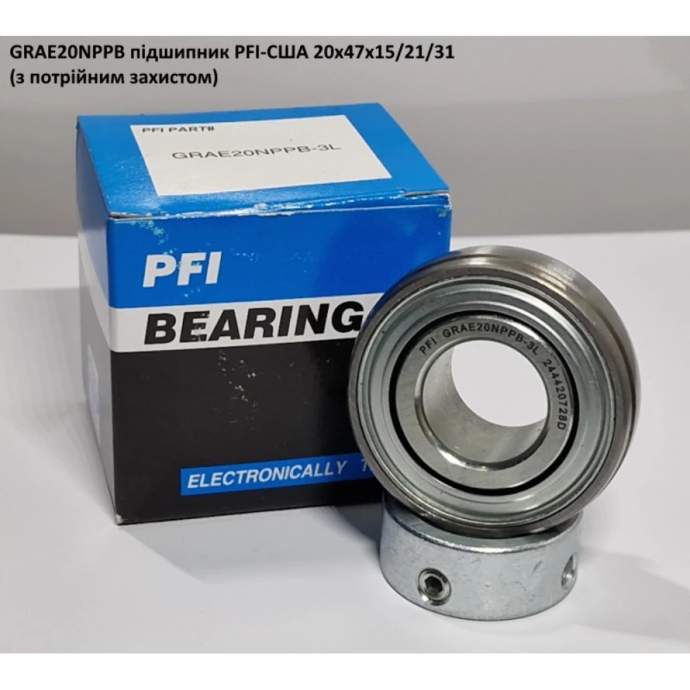 GRAE20NPPB підшипник PFI-США 20х47х15/21/31 (з потрійним захистом)