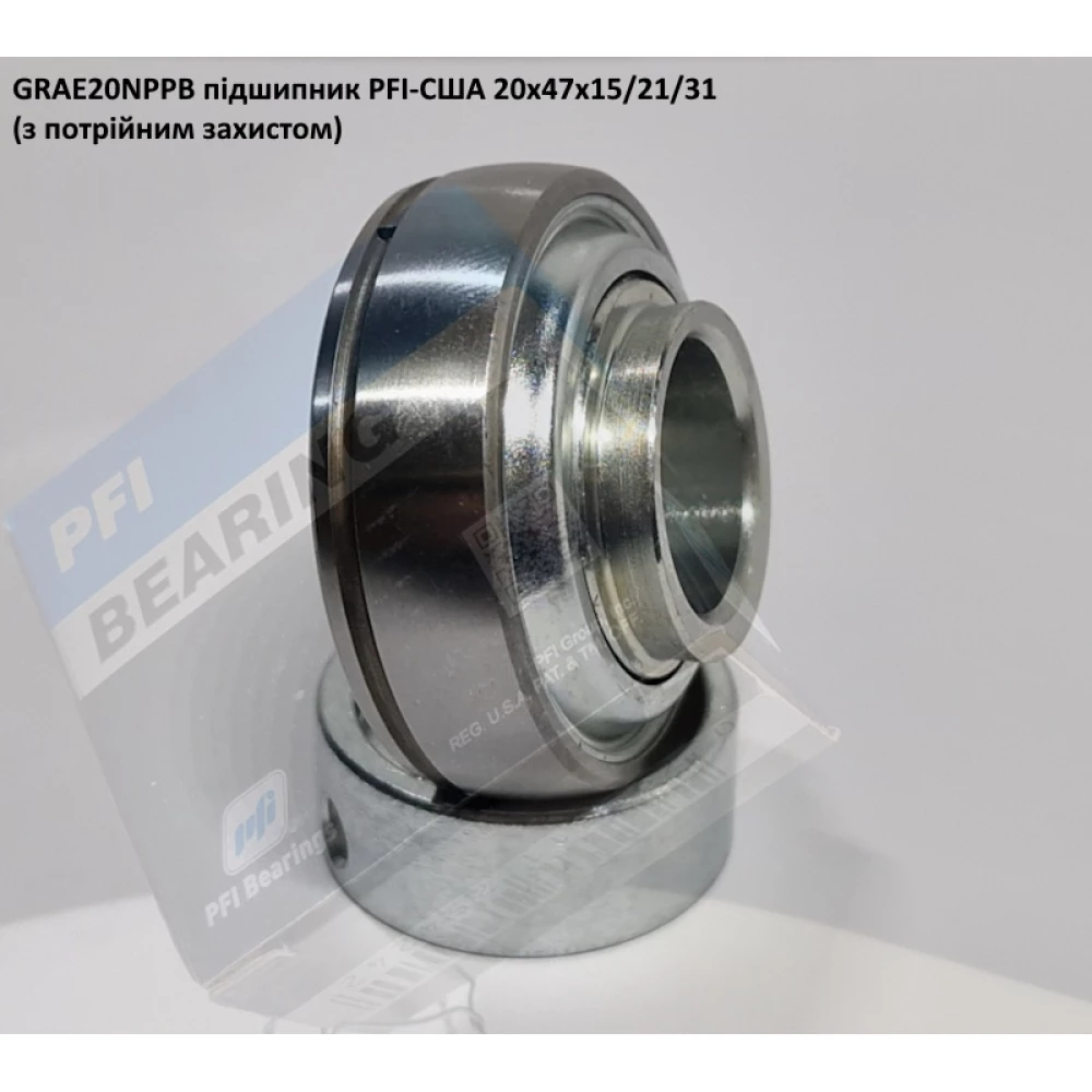 GRAE20NPPB підшипник PFI-США 20х47х15/21/31 (з потрійним захистом)