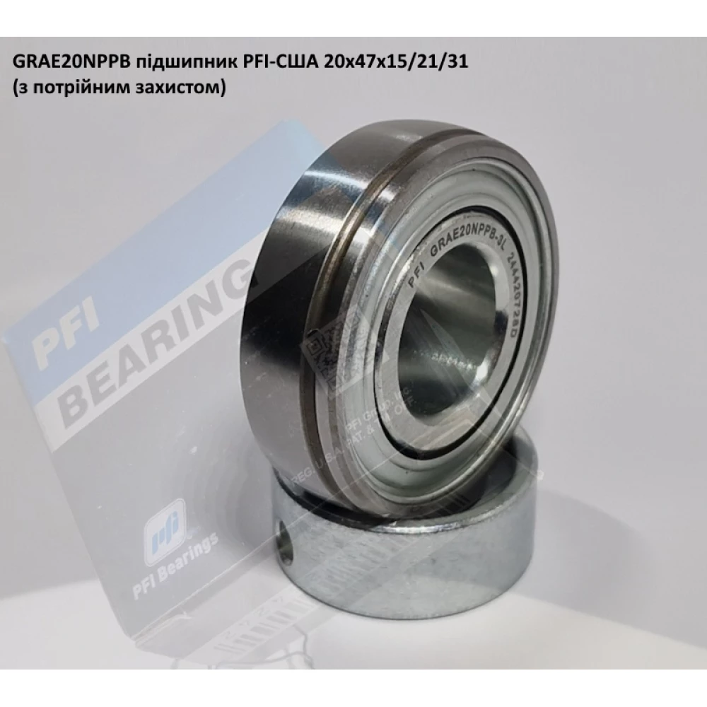 GRAE20NPPB підшипник PFI-США 20х47х15/21/31 (з потрійним захистом)