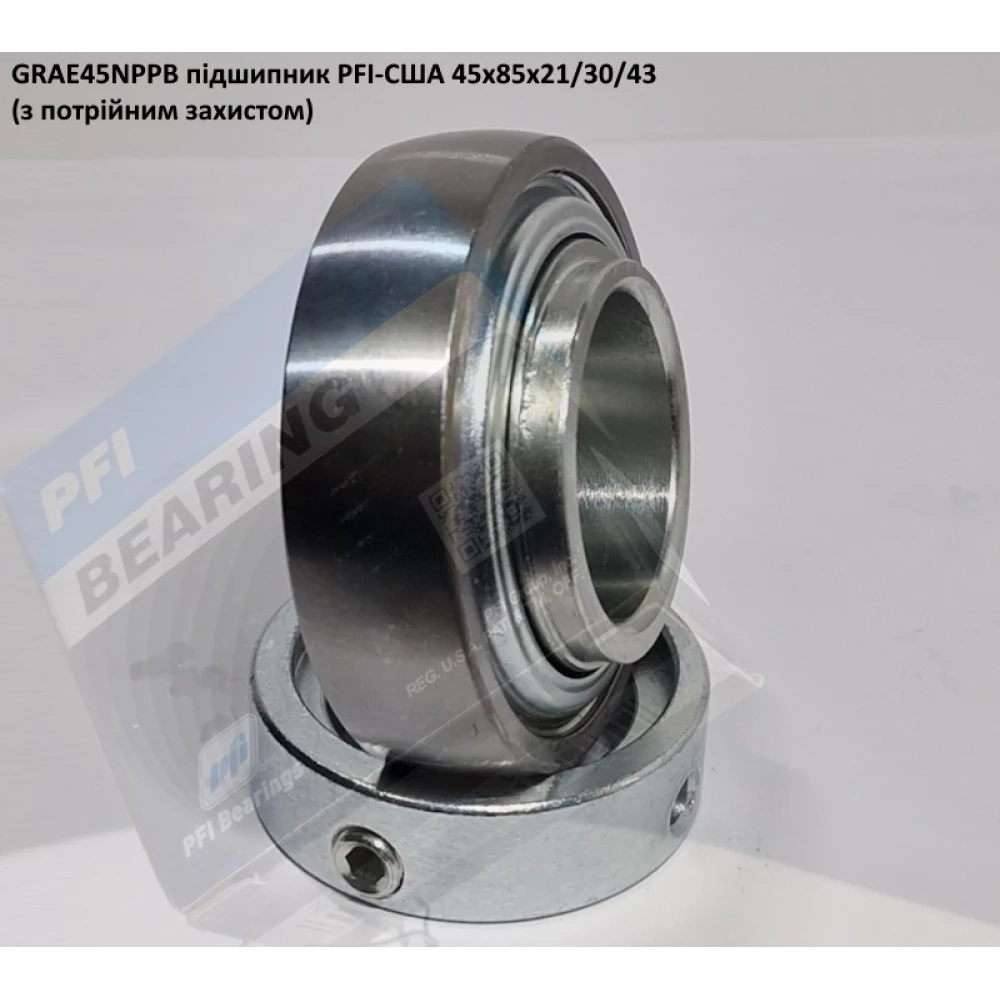 GRAE45NPPB підшипник PFI-США 45x85x21/30/43 (з потрійним захистом)
