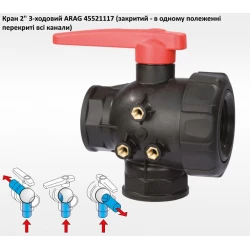 2" кран 3-х ходовий ARAG 45521117 (закритий)