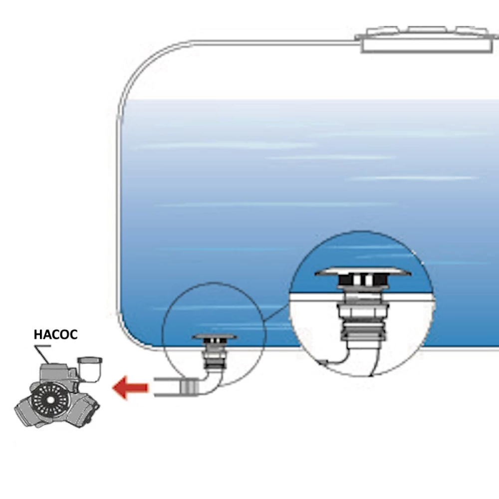 2" вихід з бочки з антизавіхрювачем 5042107